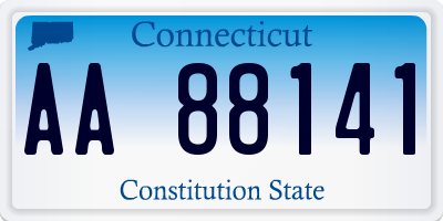 CT license plate AA88141