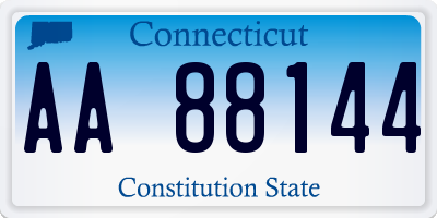 CT license plate AA88144