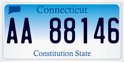 CT license plate AA88146