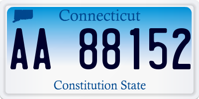 CT license plate AA88152