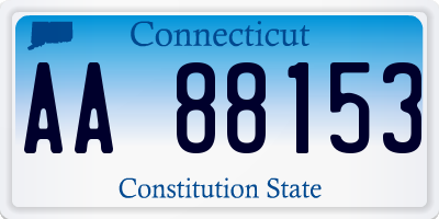 CT license plate AA88153