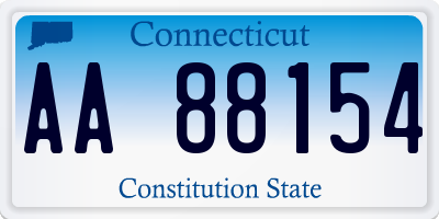 CT license plate AA88154