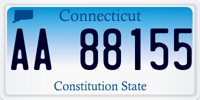 CT license plate AA88155