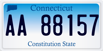 CT license plate AA88157