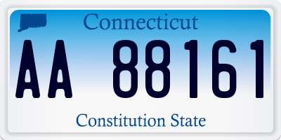 CT license plate AA88161