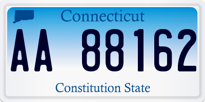 CT license plate AA88162