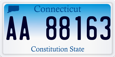 CT license plate AA88163