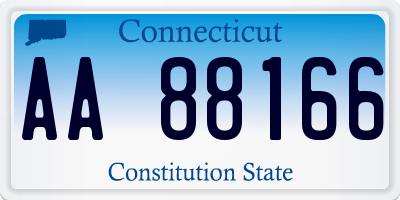 CT license plate AA88166