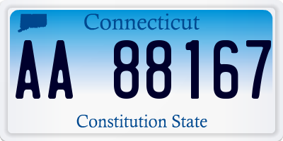 CT license plate AA88167