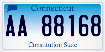 CT license plate AA88168