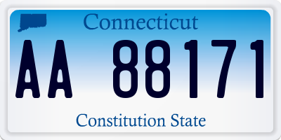 CT license plate AA88171