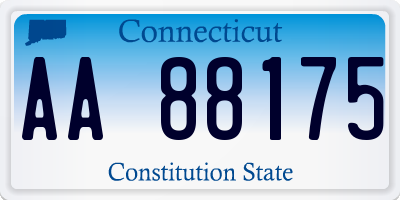 CT license plate AA88175