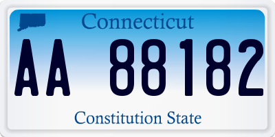 CT license plate AA88182