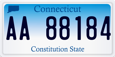 CT license plate AA88184