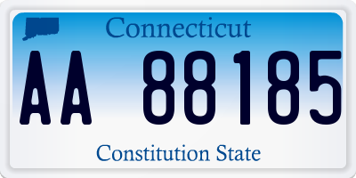 CT license plate AA88185