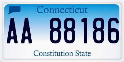 CT license plate AA88186