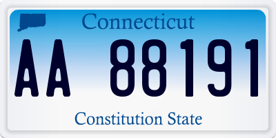 CT license plate AA88191