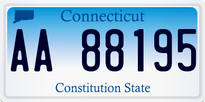 CT license plate AA88195