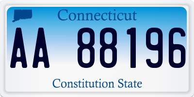 CT license plate AA88196