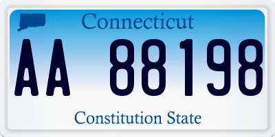 CT license plate AA88198