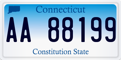 CT license plate AA88199