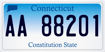 CT license plate AA88201