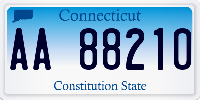 CT license plate AA88210