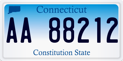 CT license plate AA88212