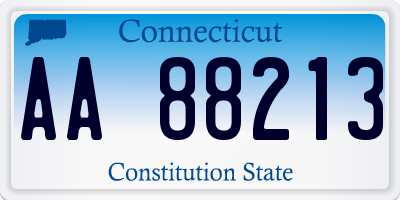 CT license plate AA88213