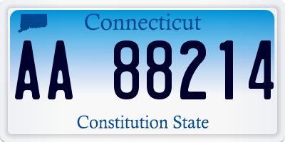 CT license plate AA88214