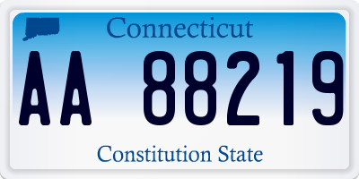 CT license plate AA88219