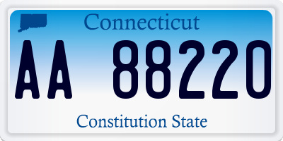 CT license plate AA88220