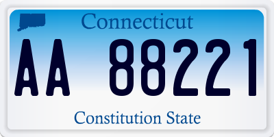 CT license plate AA88221