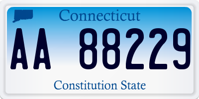 CT license plate AA88229