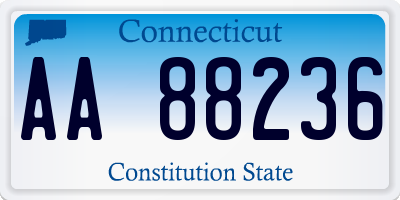 CT license plate AA88236