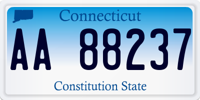 CT license plate AA88237