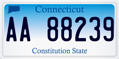 CT license plate AA88239