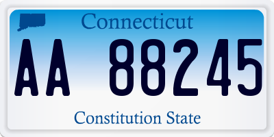 CT license plate AA88245