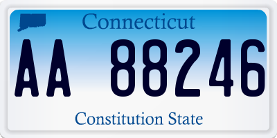 CT license plate AA88246