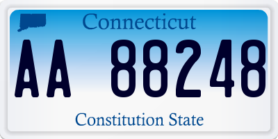 CT license plate AA88248