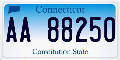 CT license plate AA88250