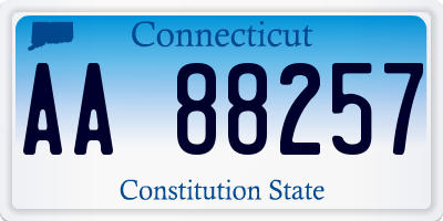 CT license plate AA88257