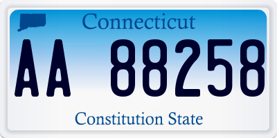 CT license plate AA88258