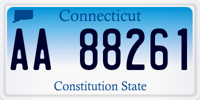 CT license plate AA88261