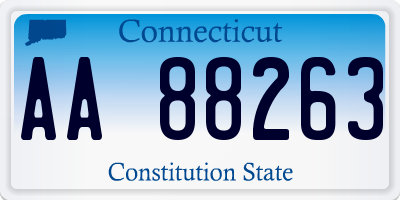 CT license plate AA88263