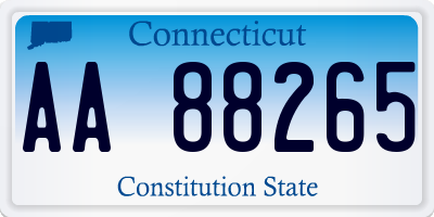CT license plate AA88265