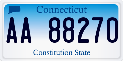 CT license plate AA88270