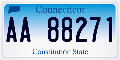 CT license plate AA88271