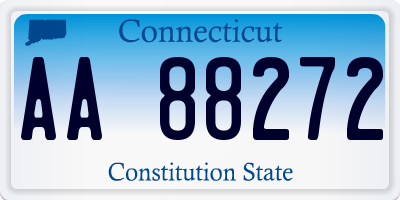 CT license plate AA88272