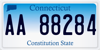 CT license plate AA88284